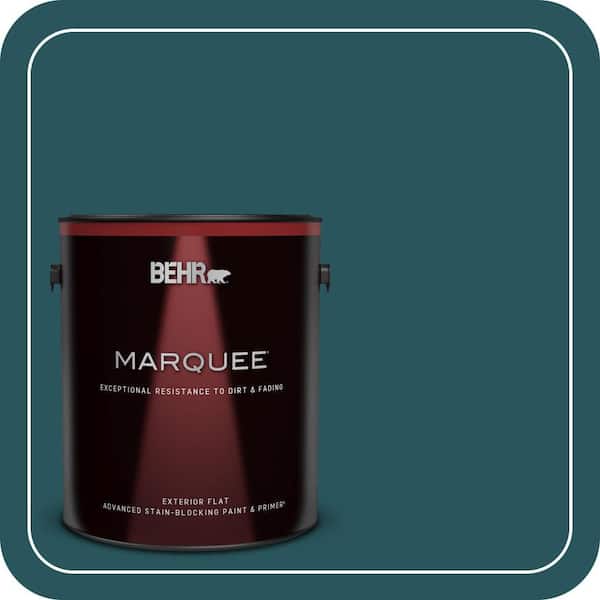 BEHR MARQUEE 1 gal. #MQ6-01 Ocean Abyss Flat Exterior Paint & Primer