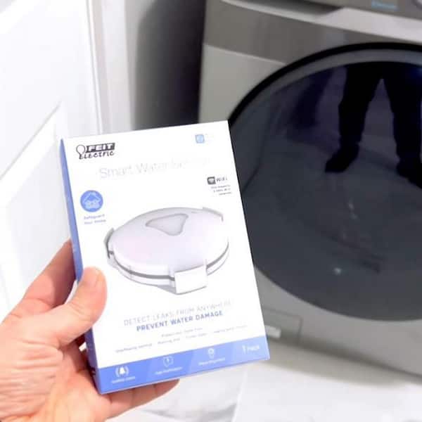 Feit Electric Battery-Powered Smart Home Wi-Fi Connected Wireless Water Sensor, No Hub Required (3-Pack)