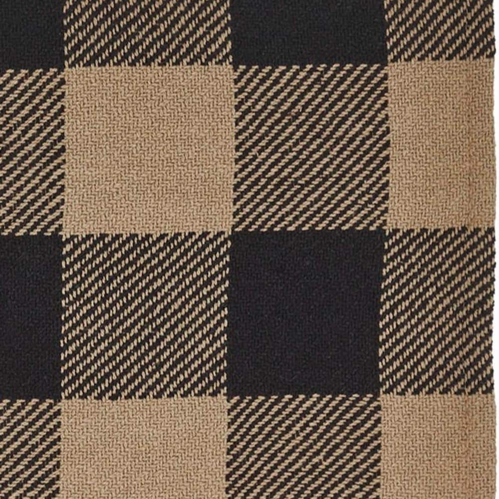 Country Black and Tan Check Cotton Fall Placemat Set