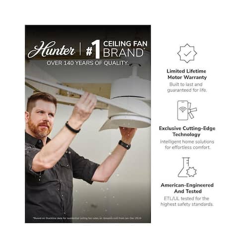 Sea Wind 48 in. White Outdoor Ceiling Fan For Patios or Bedrooms Lighting