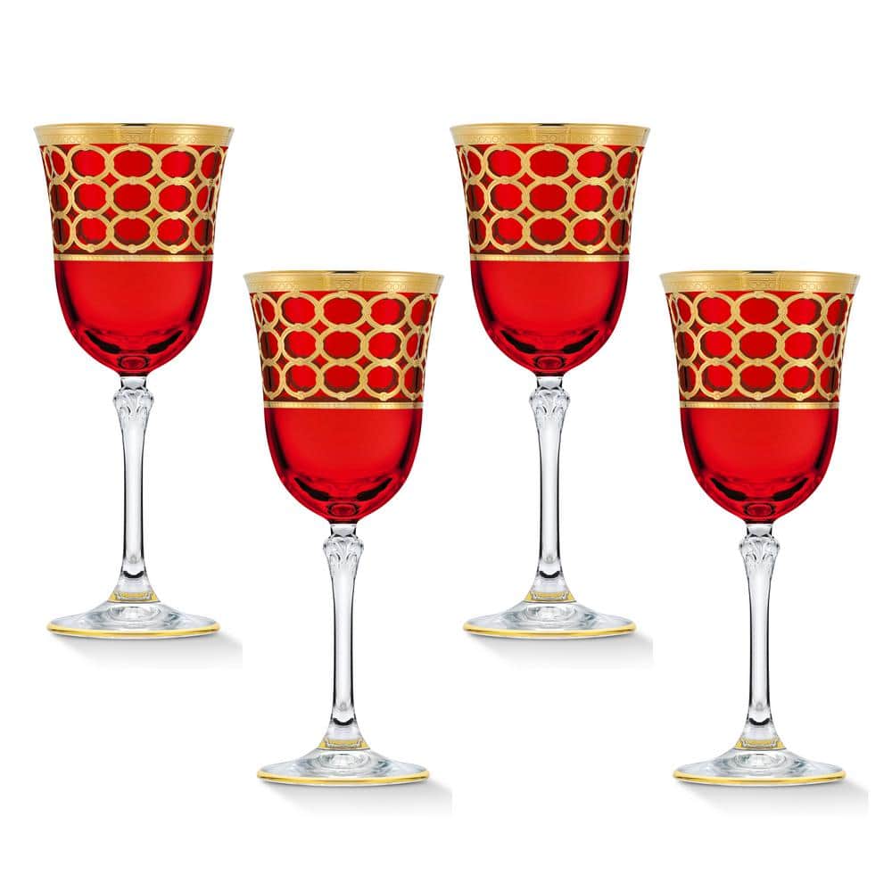 Red wine goblets - wineglasses finished with food safe epoxy resin