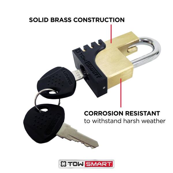 TowSmart Adjustable Brass Coupler Lock TowSmart Adjustable Brass Coupler Lock