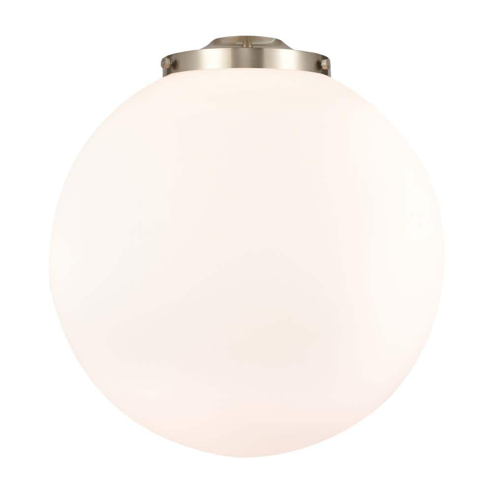 Beacon 17" Brushed Satin Nickel Sphere Pendant with Glass Globe