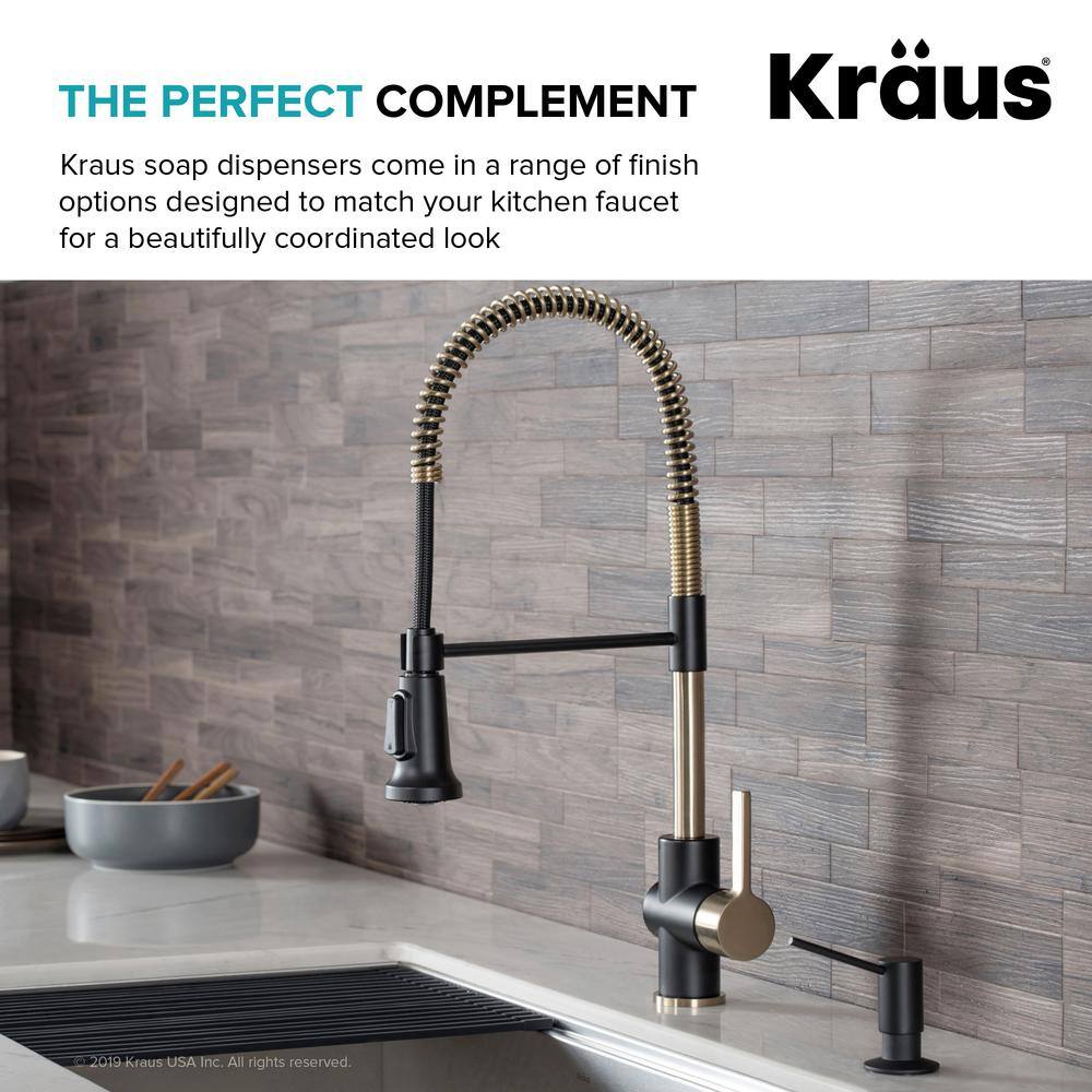 Brushed Brass Kitchen Soap and Lotion Dispenser