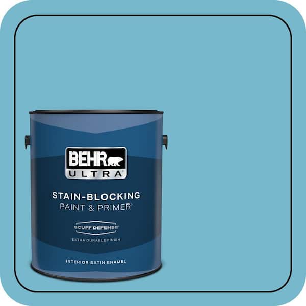 BEHR ULTRA 1 gal. #M480-4 Below Zero Extra Durable Satin Enamel Interior Paint & Primer