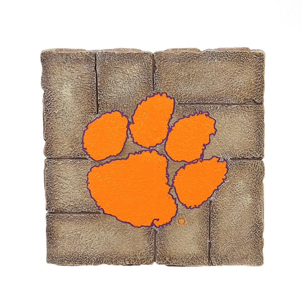 Team Sports America Clemson University 12 in. x 12 in. Decorative Garden Stepping Stone