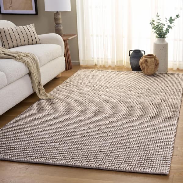 Natura 6 ft. x 9 ft. Ivory/Brown Ribbed Area Rug