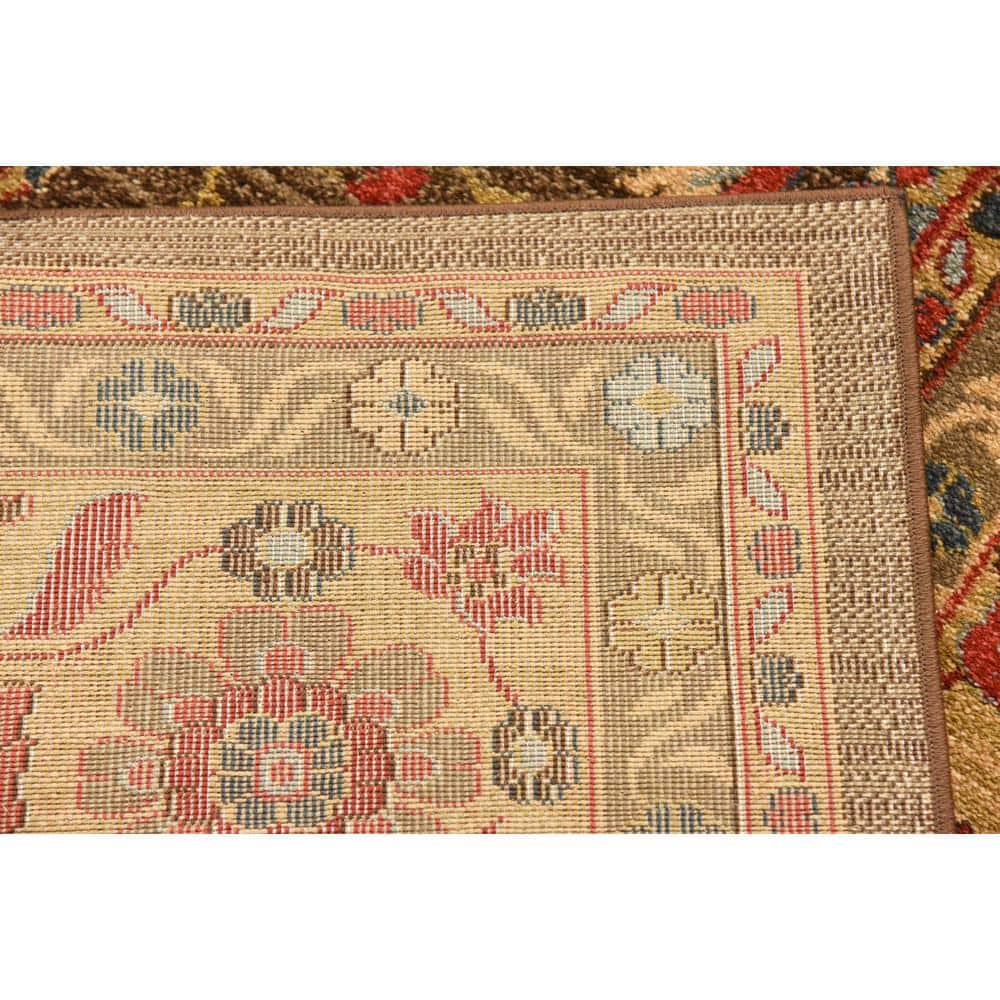 Edinburgh Monroe Red and Brown Floral 8' x 11' Area Rug