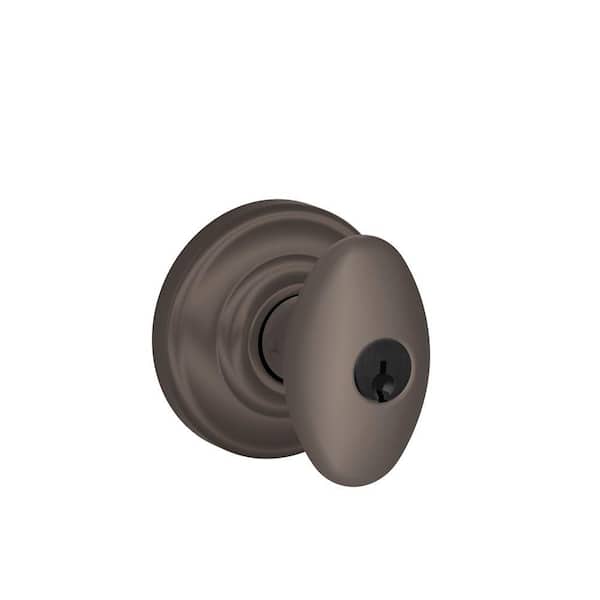 Schlage Siena Oil Rubbed Bronze Keyed Entry Door Knob with Andover Trim