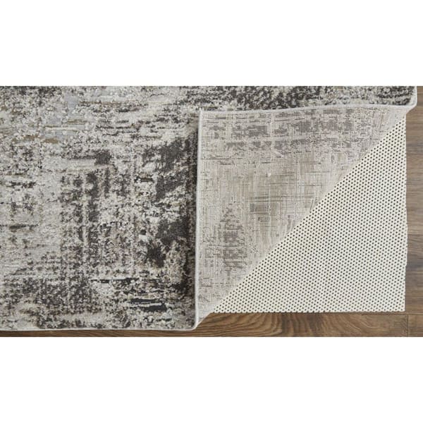 9 x 12 Gray, Ivory Abstract Area Rug
