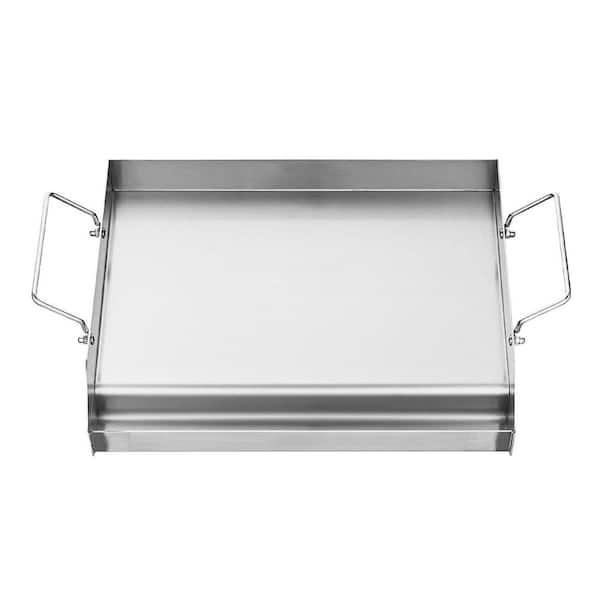17 in. x 13 in. Stainless Steel Flat Top Griddle Universal Grill Pan