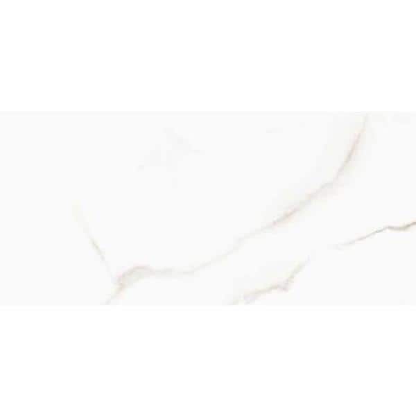 Sculpture White Matte Porcelain Stone Look Tile 12" x 24"