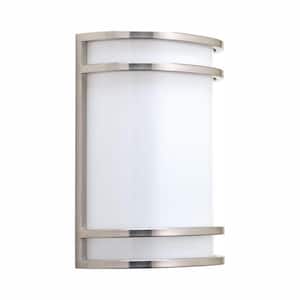 1-Light Brushed Nickel Integrated LED Wall Sconce