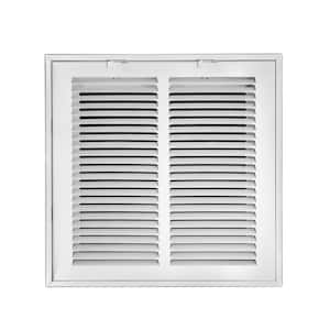 12 in. x 12 in. Square Hinged Return Air Filter Grille of Steel in White