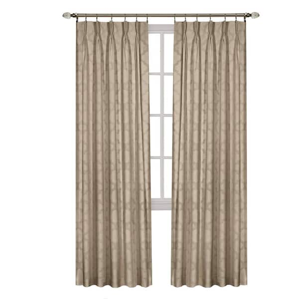 ACHIM Windsor 34 in. W x 63 in. L Polyester Room Darkening Window Panel in Camel