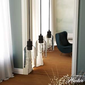 Lochemeade 3 Light Noble Bronze Shaded Chandelier with Clear Seeded Glass Shades Kitchen Light