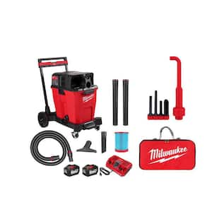 M18 FUEL 12 Gal Cordless Dual-Battery Wet/Dry Shop Vac Kit with AIR-TIP 1-1/4 in. - 2-1/2 in. Right Angle Tool and Bag