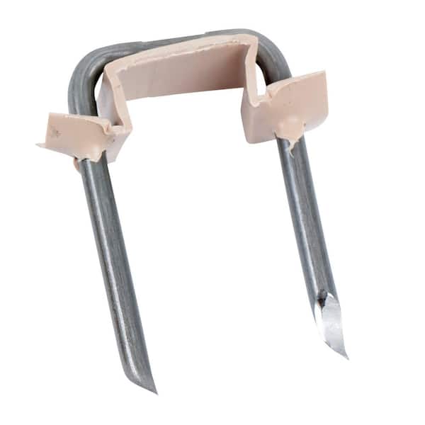 9/16 in. Polyethylene and Metal Insulated Staple - Blue (50-Pack)