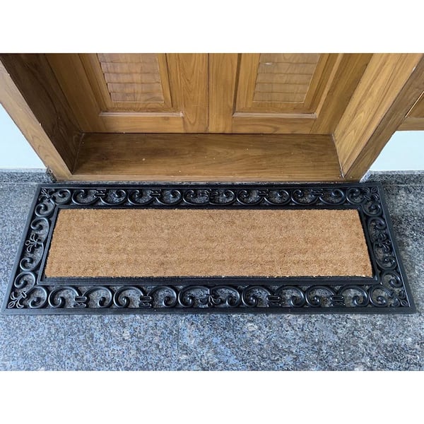 A1HC First Impression Falling Leaves 18 in. x 48 in. Rubber and Coir Molded  Double Door Mat A1HOME200078 - The Home Depot