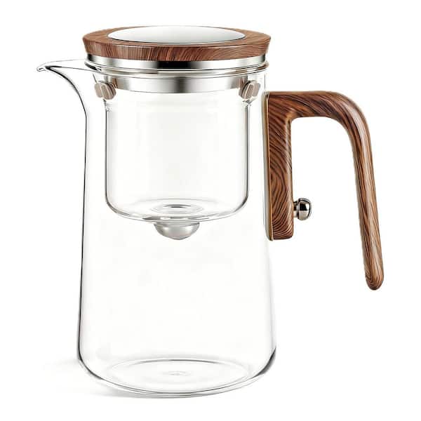 3-Cup Magic Witchcraft Enchanted Glass Teapot with Strainer, Anti-Scald Handles, Tea and Water Separation