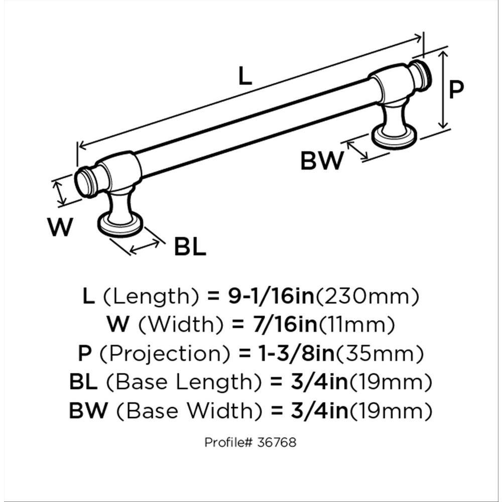 Brushed Nickel Traditional Cabinet Bar Pull with Mounting Hardware