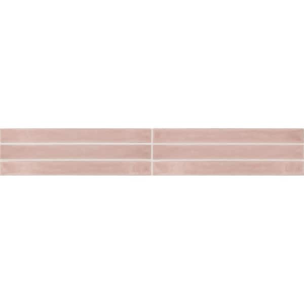 Marazzi Artistic Reflections Rose 2 in. x 20 in. Glazed Ceramic