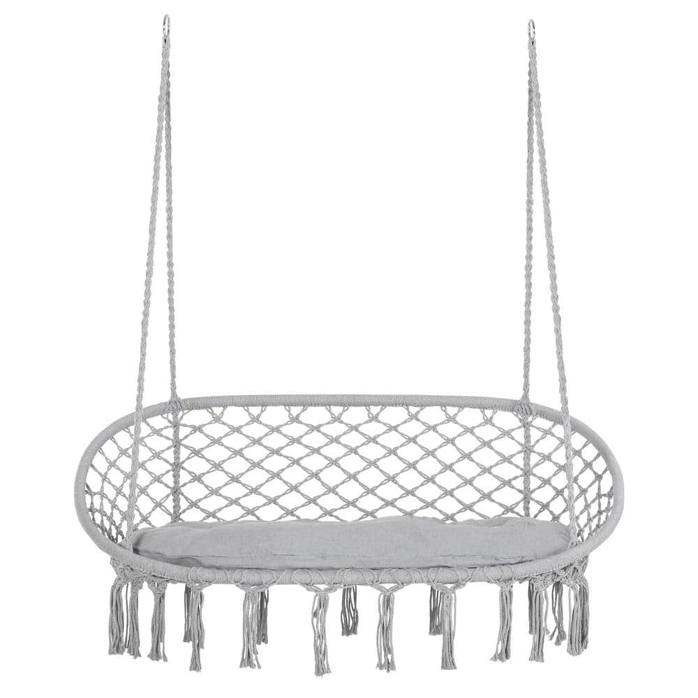 51.25 in. Seats 2-People Patio Swing with Soft Cushion