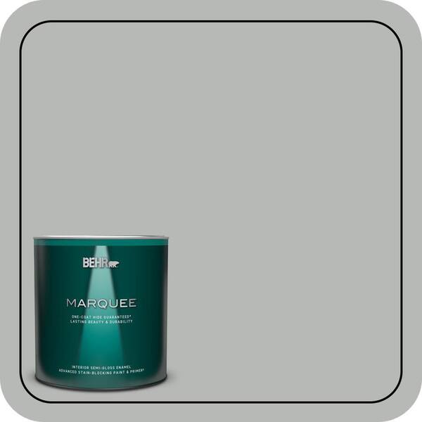 BEHR MARQUEE 1 qt. #N460-3 Lunar Surface One-Coat Hide Semi-Gloss Enamel Interior Paint & Primer