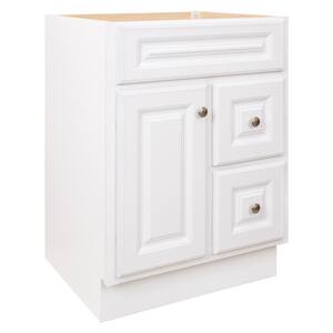 Hampton 24 in. W x 21 in. D x 33.5 in. H Bath Vanity Cabinet without Top in White