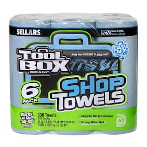 Z400 Blue 55-Count Roll of Shop Towel Cleaning Wipes (6-Pack)