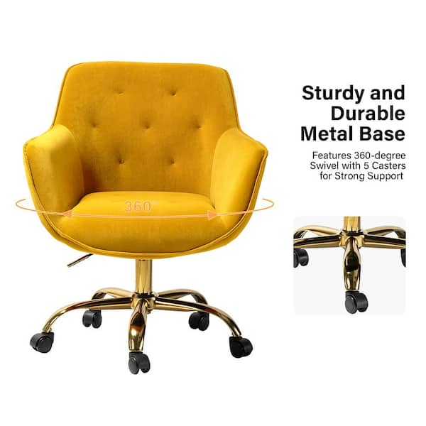 Rabideau velvet deals task chair