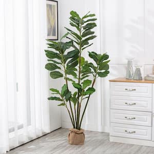 73 .23 in. H Artificial Fiddle Leaf Fig Plant in Planter (Set of 2)