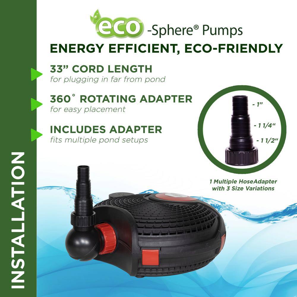 Eco-Friendly Black and Red Electric Pond Pump