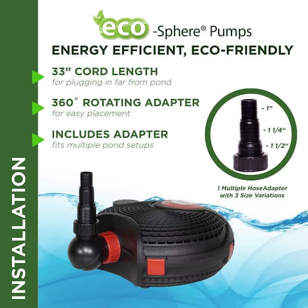 Alpine Corporation Eco-Sphere Energy-Saving Pump 2800GPH