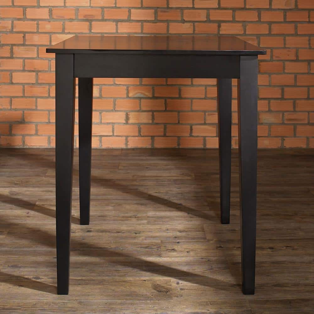 Black Wood Transitional Counter Height Pub Table