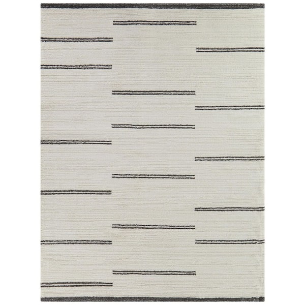 BALTA Ignacio Cream 5 ft. 3 in. x 7 ft. Striped Area Rug