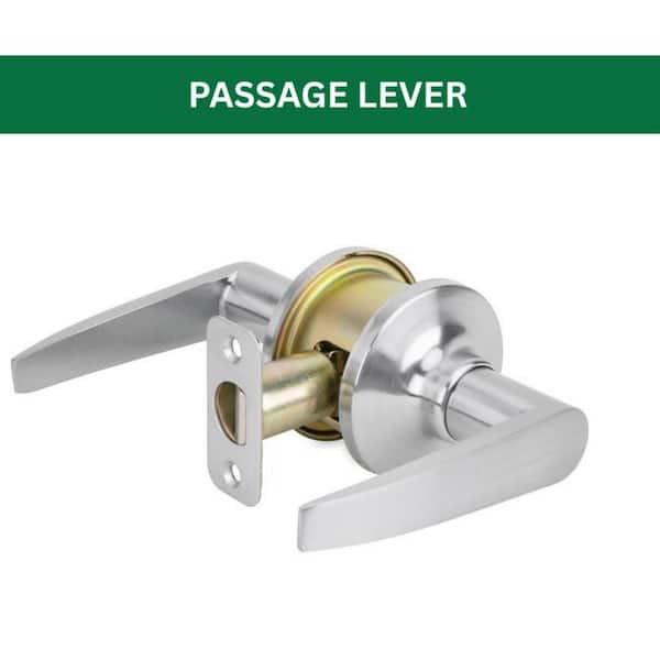 Franklin Collection Modern Brushed Chrome Grade 3 Passage Hall/Closet Door Handle