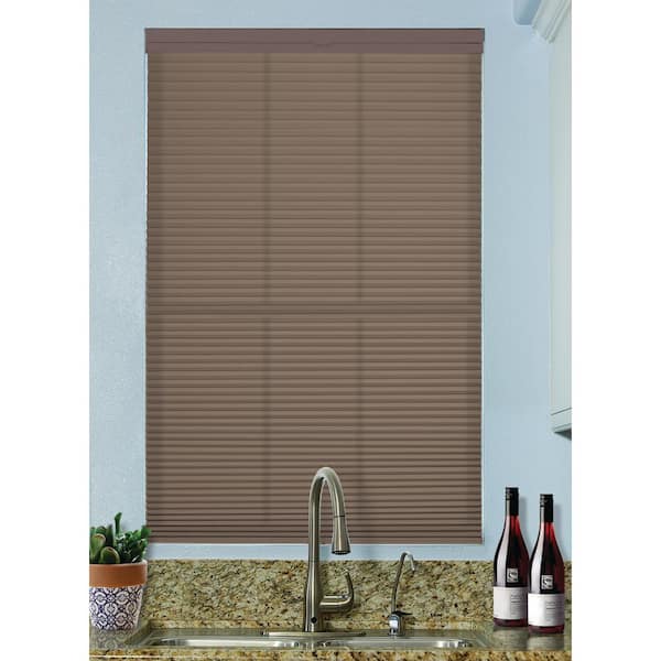 BlindsAvenue Warm Cocoa Cordless Top Down/Bottom Up Light Filtering Fabric 9/16 in. Single Cell Cellular Shade 58 in. W x 48 in. L