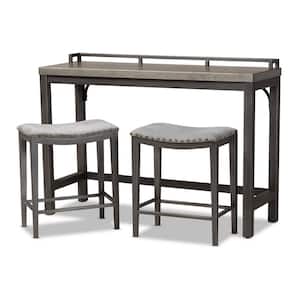 Noll 3-Piece Gray Counter Table Set