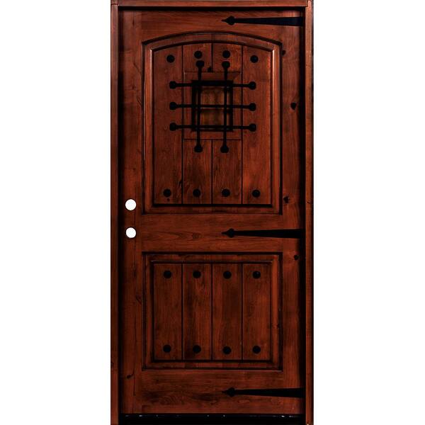 Krosswood Doors 32 in. x 80 in. Mediterranean Knotty Alder Krosswood Doors 32 in. x 80 in. Mediterranean Knotty Alder