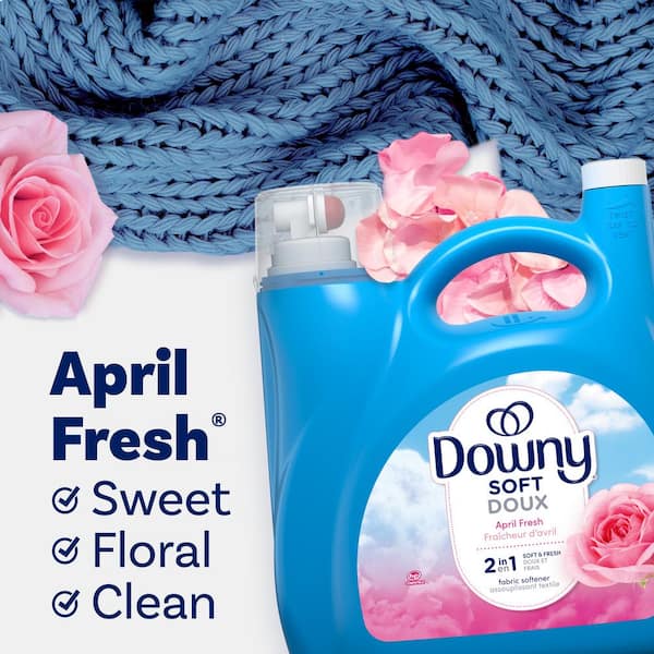 Downy April Fresh Laundry Set: Detergent 132 fl oz, Softener 140 fl oz, Beads 24 oz, Dryer Sheets (240-Count) 