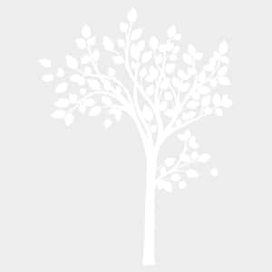 White Simple Tree Giant Wall Decals