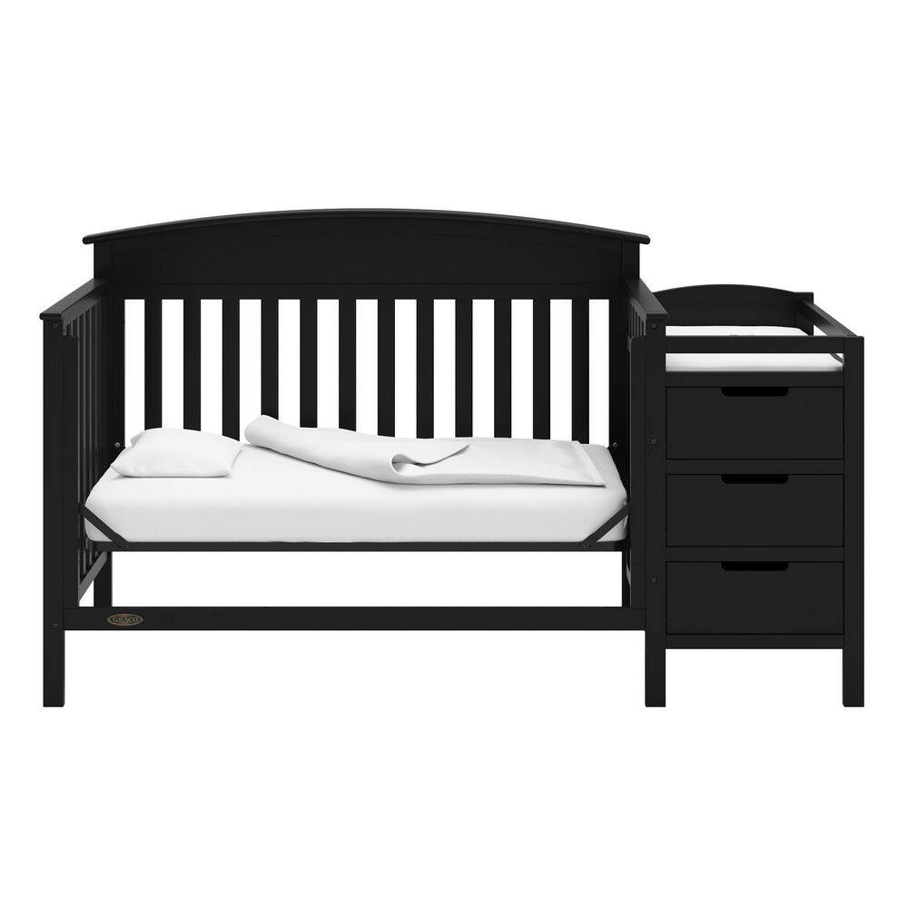 Black Pine 4-in-1 Convertible Crib and Changer