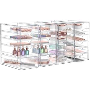 Stackable 22-Drawers Cosmetic Organizer Clear