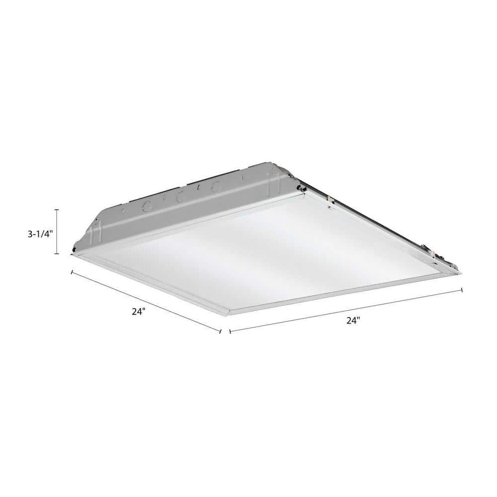 Luxe 24" Square LED Indoor/Outdoor Ceiling Light in Flush White