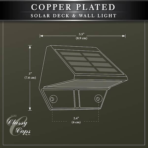 Solar 2-LED Outdoor Copper Integrated LED Deck and Wall Light (2-Pack) Solar 2-LED Outdoor Copper Integrated LED Deck and Wall Light (2-Pack)