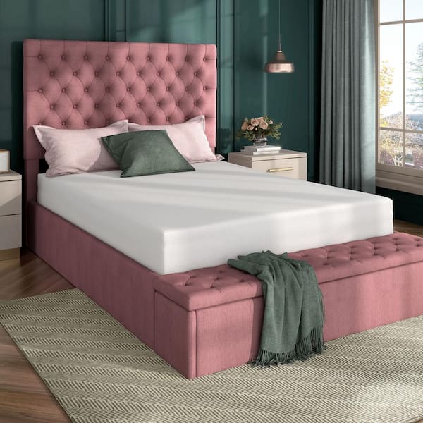Furniture of America Lumi Queen Medium Green Tea Memory Foam 12 in Bed-in-a-Box Mattress