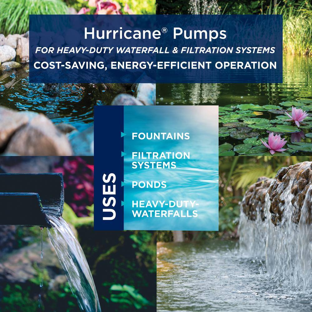 Alpine Black Heavy-Duty Submersible Pond Pump 3100 GPH