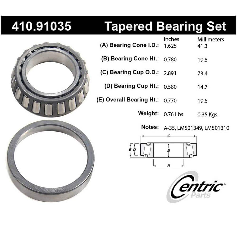 SET-CE41091003-F Centric Set of 2 Wheel Bearings Front or Rear New for Olds Pair