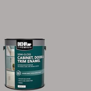 1 gal. #N520-3 Flannel Gray Semi-Gloss Enamel Interior/Exterior Cabinet, Door & Trim Paint
